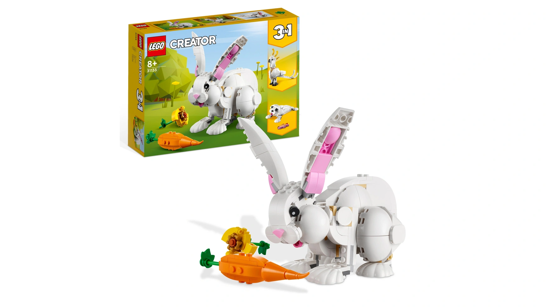 Lego Creator 3in1 Белый кролик конструктор lego creator 3in1 волшебный единорог 31140 145 деталей