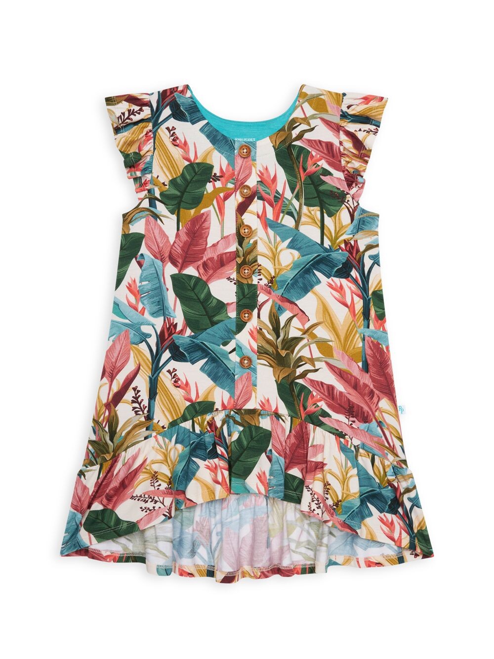 

Платье Hi-Low с оборками Tropicana Henley для маленьких девочек Posh Peanut, разноцветный