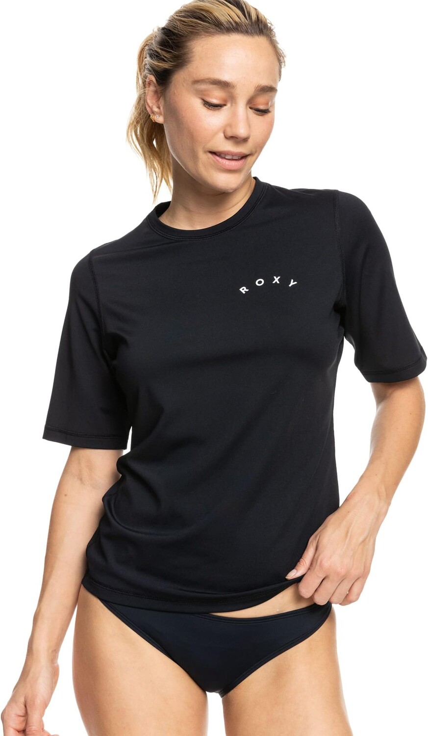 

Рашгард Enjoy Waves с короткими рукавами Roxy, цвет Anthracite