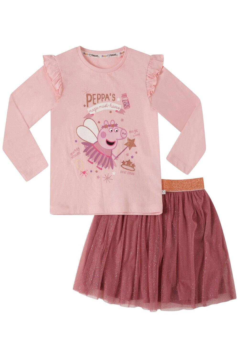 

Комплект пачки со свинкой Пеппой Brand Threads, розовый