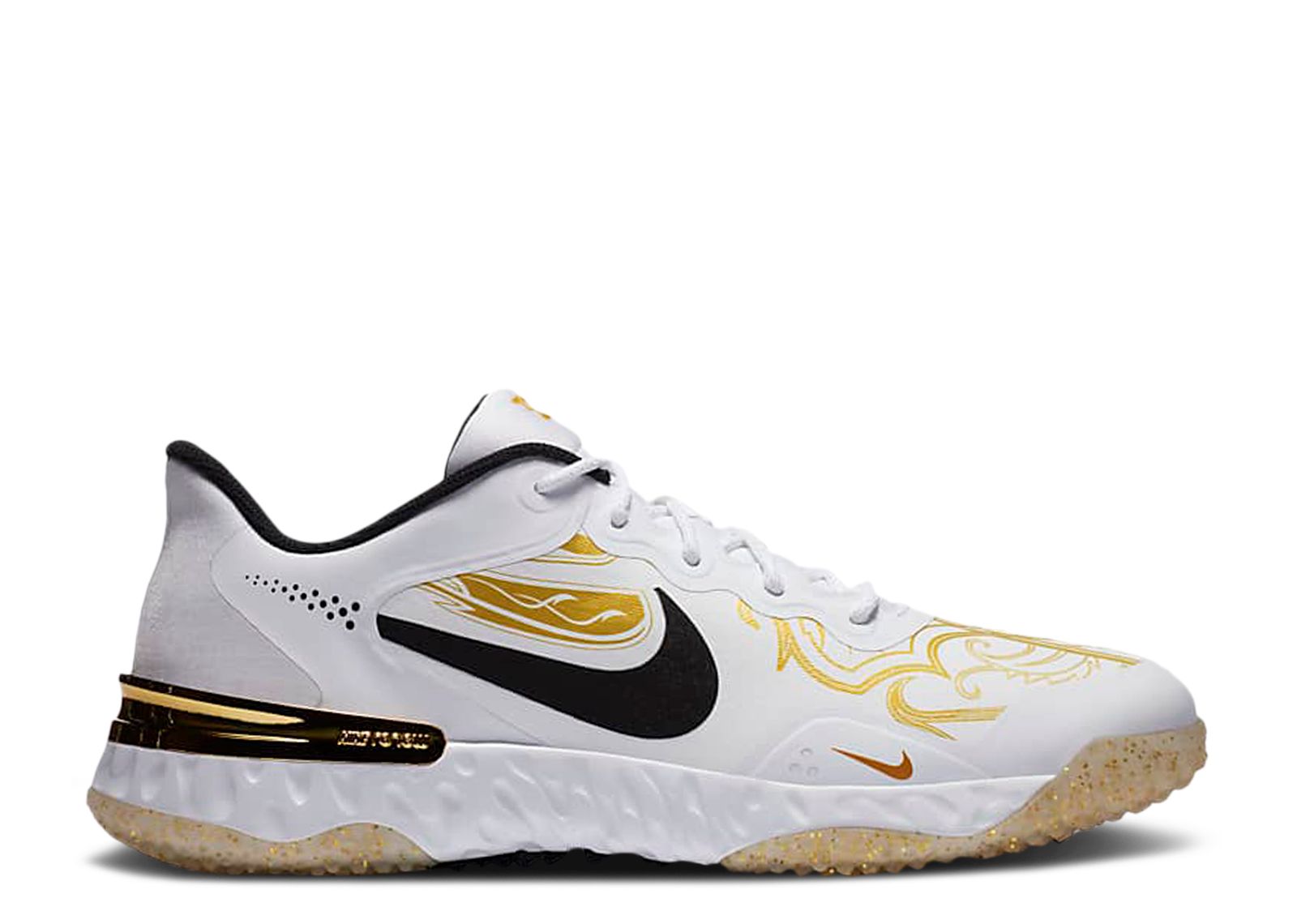 

Кроссовки Nike Alpha Huarache Elite 3 Turf Premium 'White Metallic Vivid Gold'', белый