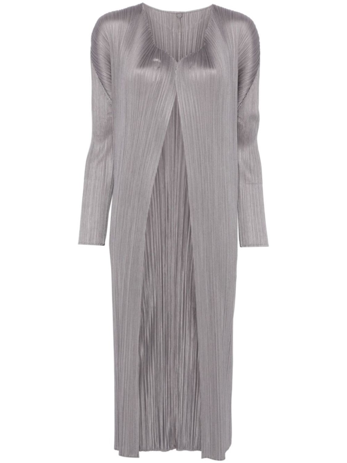 

Плиссированное пальто Pleats Please Issey Miyake, серый
