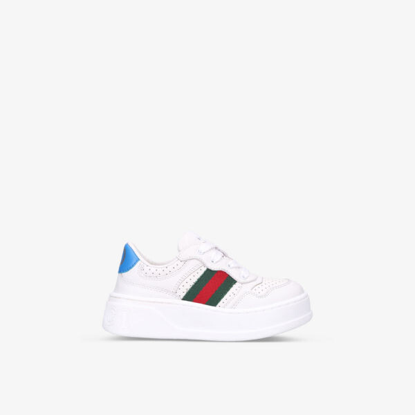 

Кожаные низкие кроссовки Chunky B с логотипом для 1–4 лет Gucci, белый