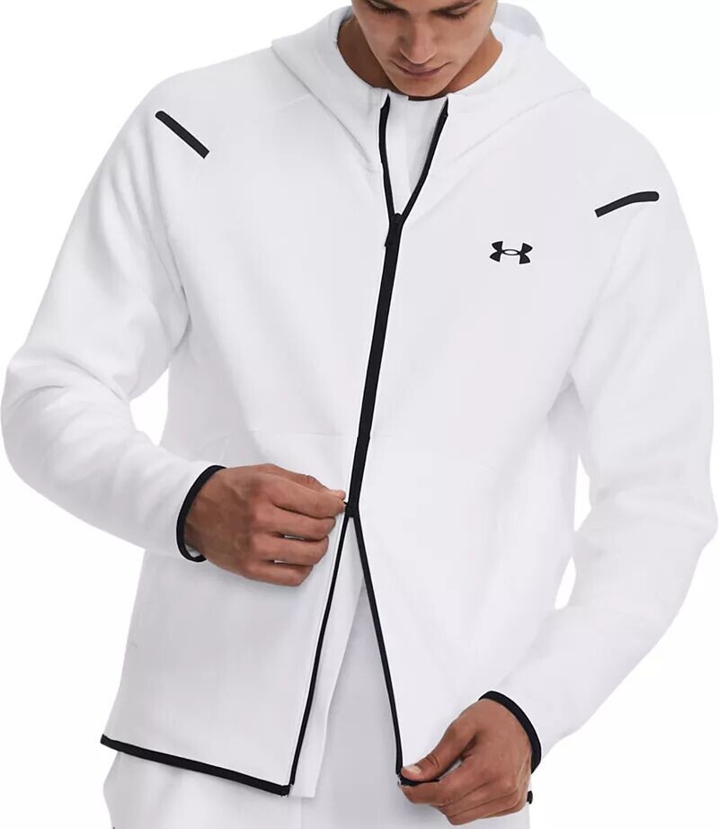 

Мужская худи с молнией во всю длину Under Armour из флиса Unstoppable, белый