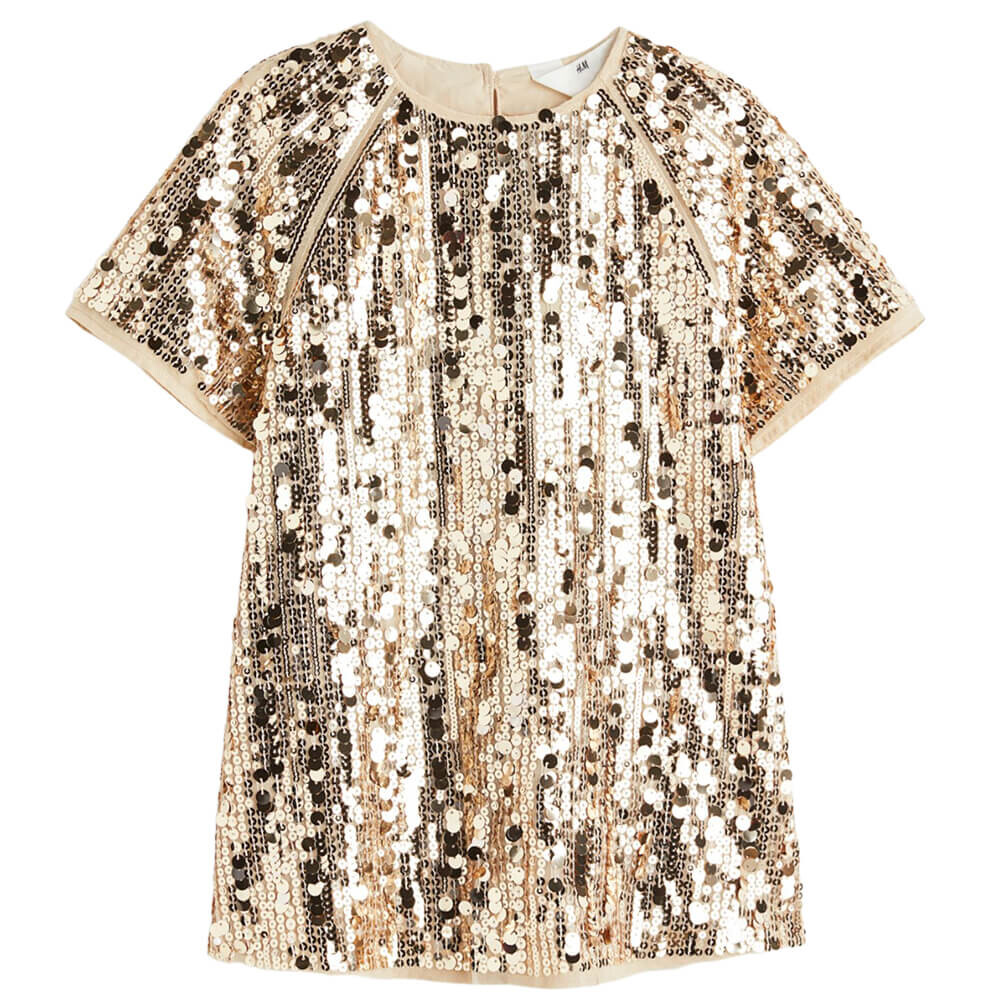 

Платье H&M Sequined, золотой