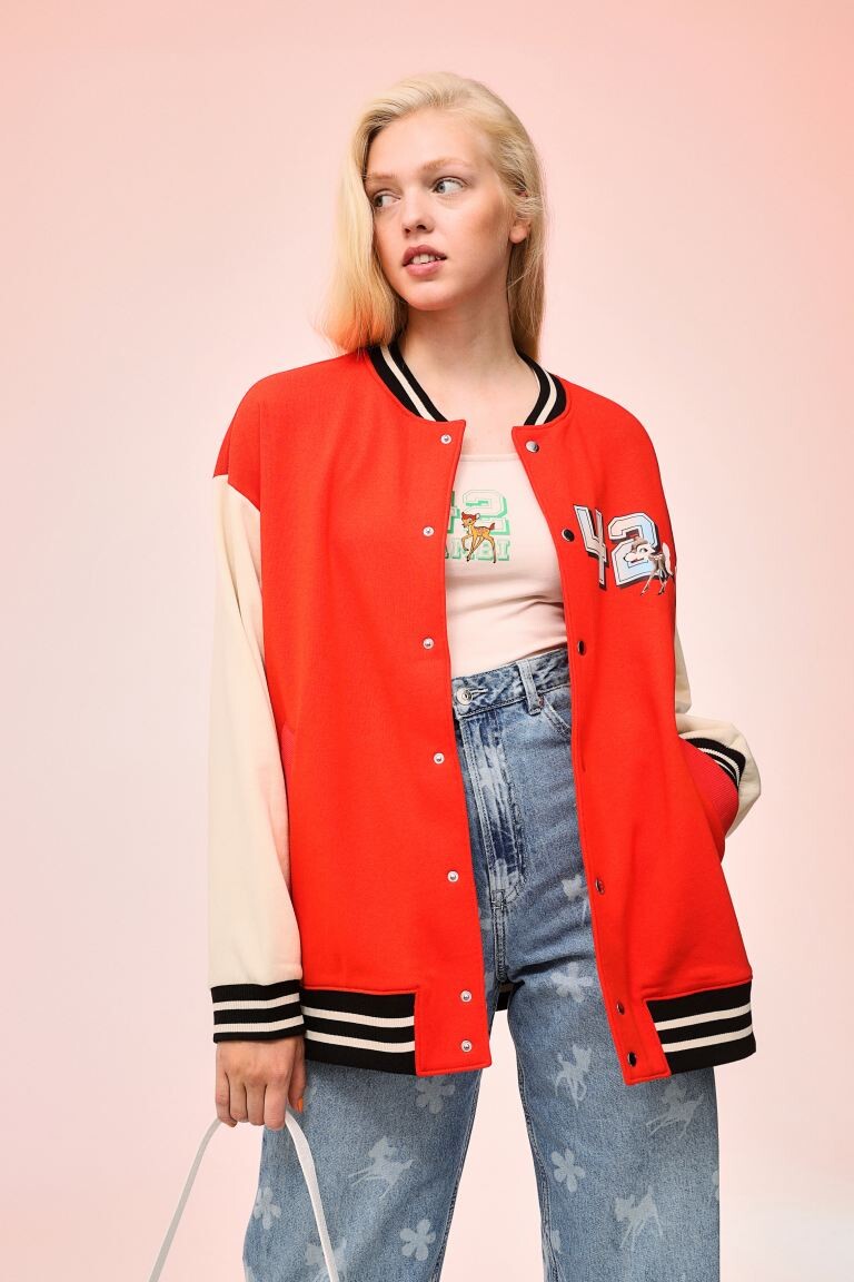

Бейсбольная толстовка с принтом H&M, апельсин/бэмби, Оранжевый