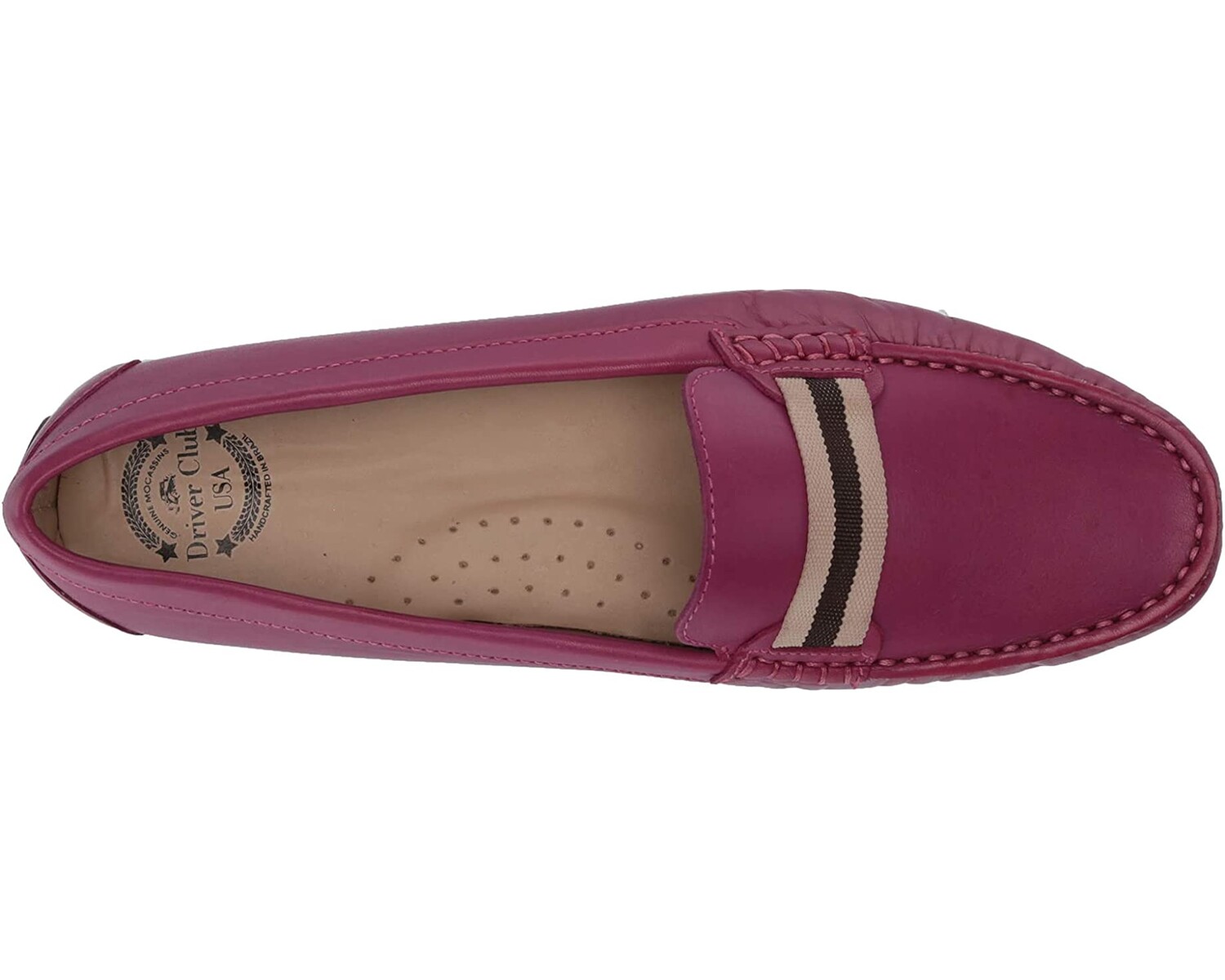 

Лоферы Women's Leather Made in Brazil Grow Gain Ribbon Detail Driver Moc Loafer Driver Club USA, розовая наппа