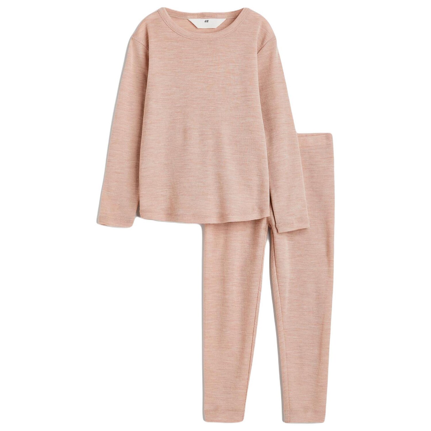 

Комплект H&M Wool Set Melange, 2 предмета, пудрово-розовый
