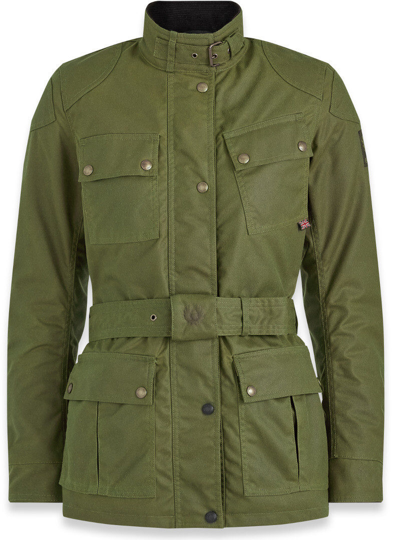 

Belstaff Trialmaster Pro Дамы Мотоцикл Восковая куртка, зеленый