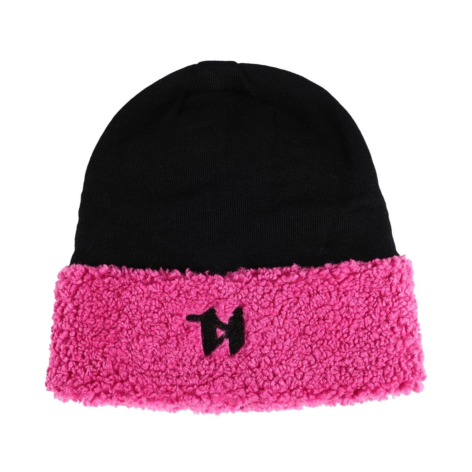 

Вязанная шапка Karl Lagerfeld K/kl Shearling Rev Beanie, фуксия/черный