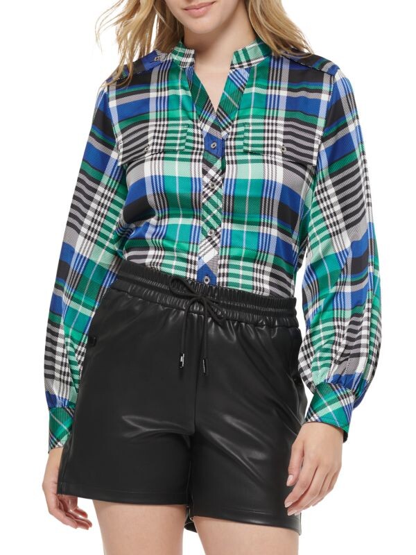 

Рубашка в клетку Karl Lagerfeld Paris White multi