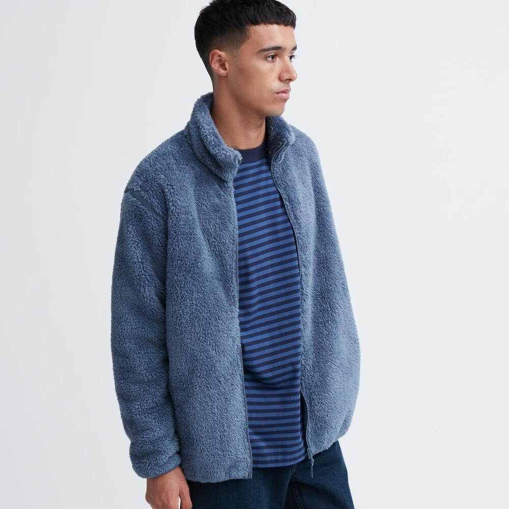 

Толстовка Uniqlo Unisex Fluffy Fleece, голубой