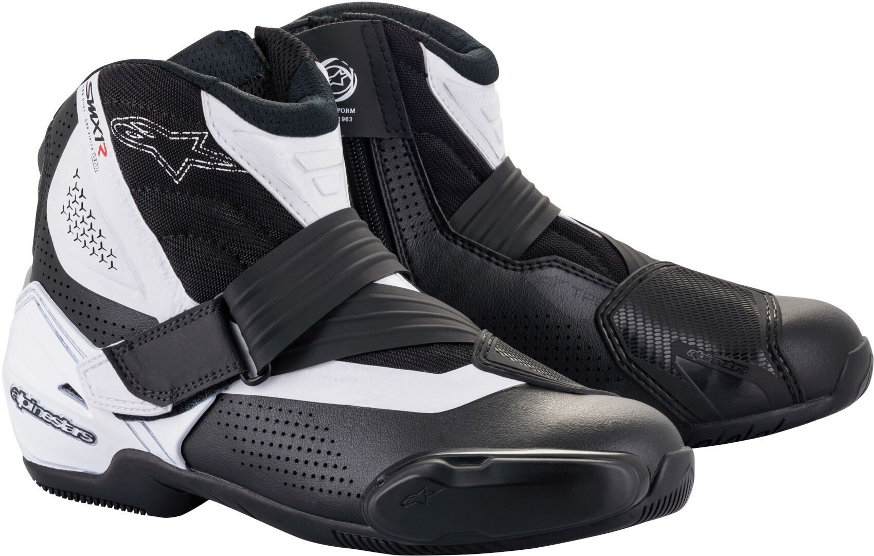 Мотоциклетные ботинки Alpinestars SM-1 R V2 Vented, черный/белый - фото