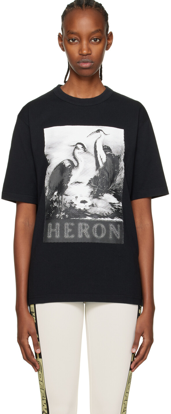 

Черная футболка Halftone Heron Heron Preston