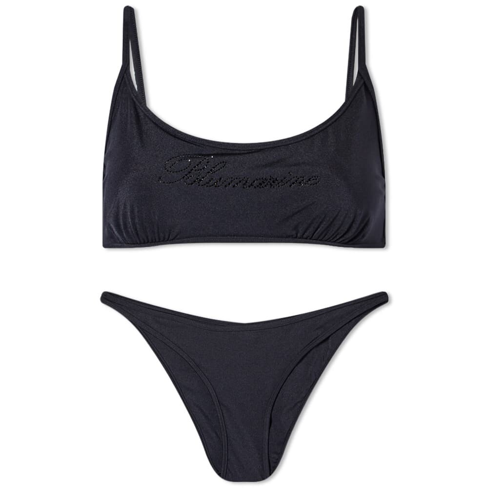 

Бикини с кристаллами и логотипом Blumarine, Черный