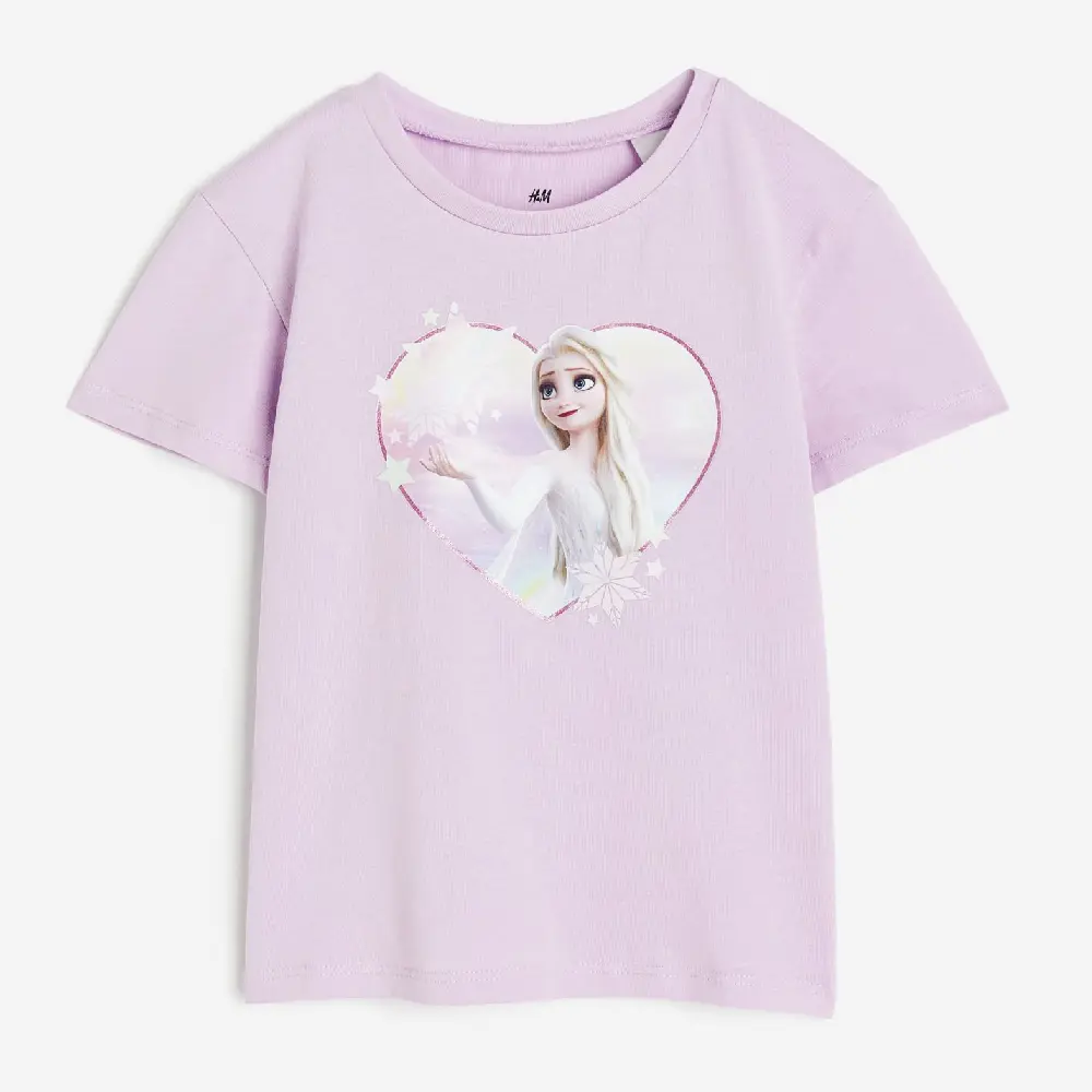 

Футболка H&M Kids Print Frozen, сиреневый