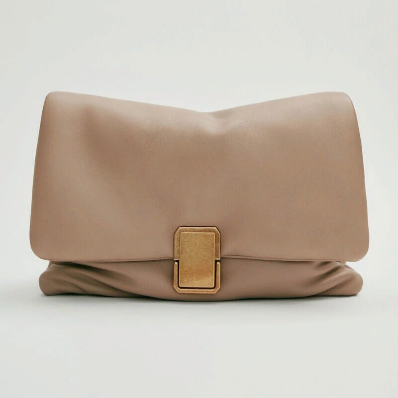 

Сумка через плечо Massimo Dutti Nappa Leather Quilted, светло-коричневый