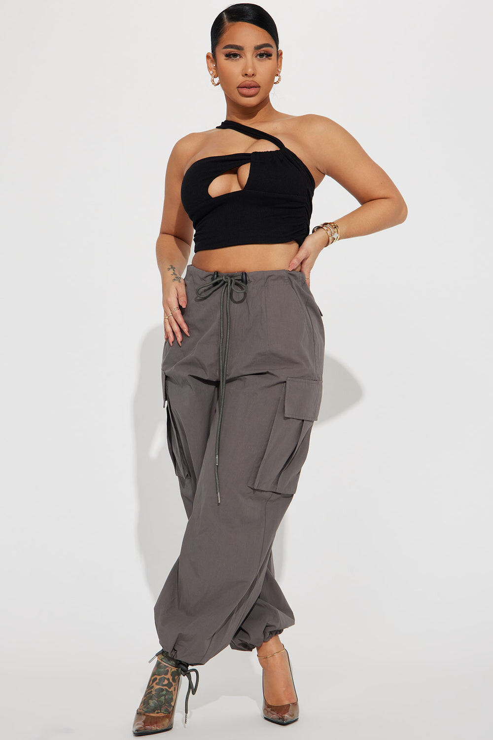 

Брюки карго Fashion Nova AP1733FN, угольный, Серый