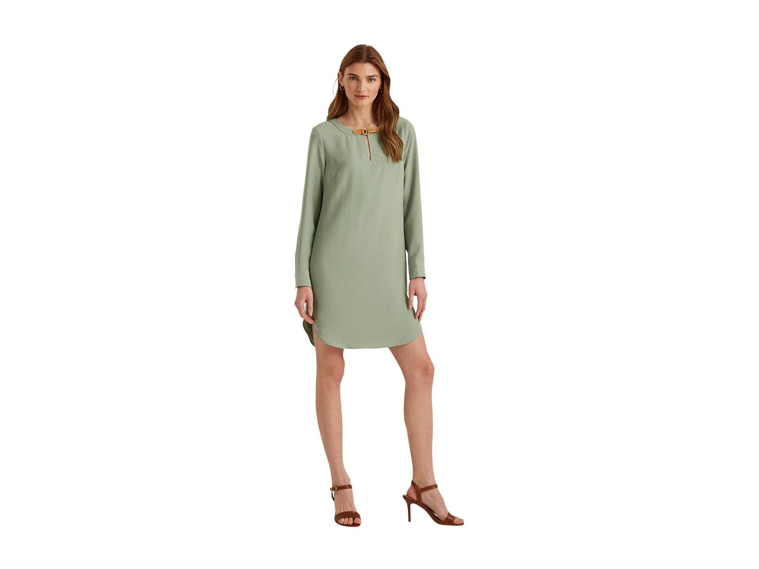 

Платье LAUREN Ralph Lauren, Buckle-Trim Double-Faced Dress