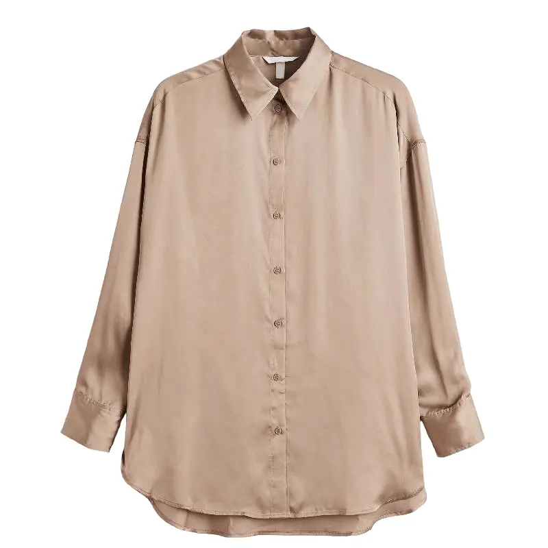 

Блузка H&M Oversized, бежевый