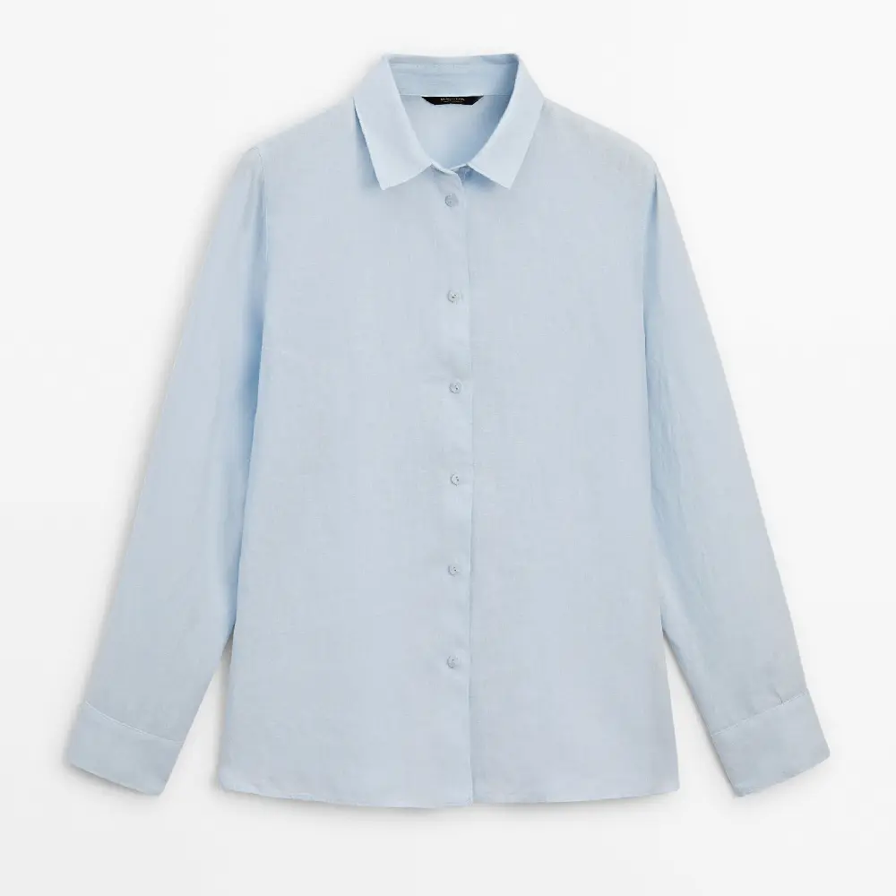 

Рубашка Massimo Dutti 100% Linen, голубой