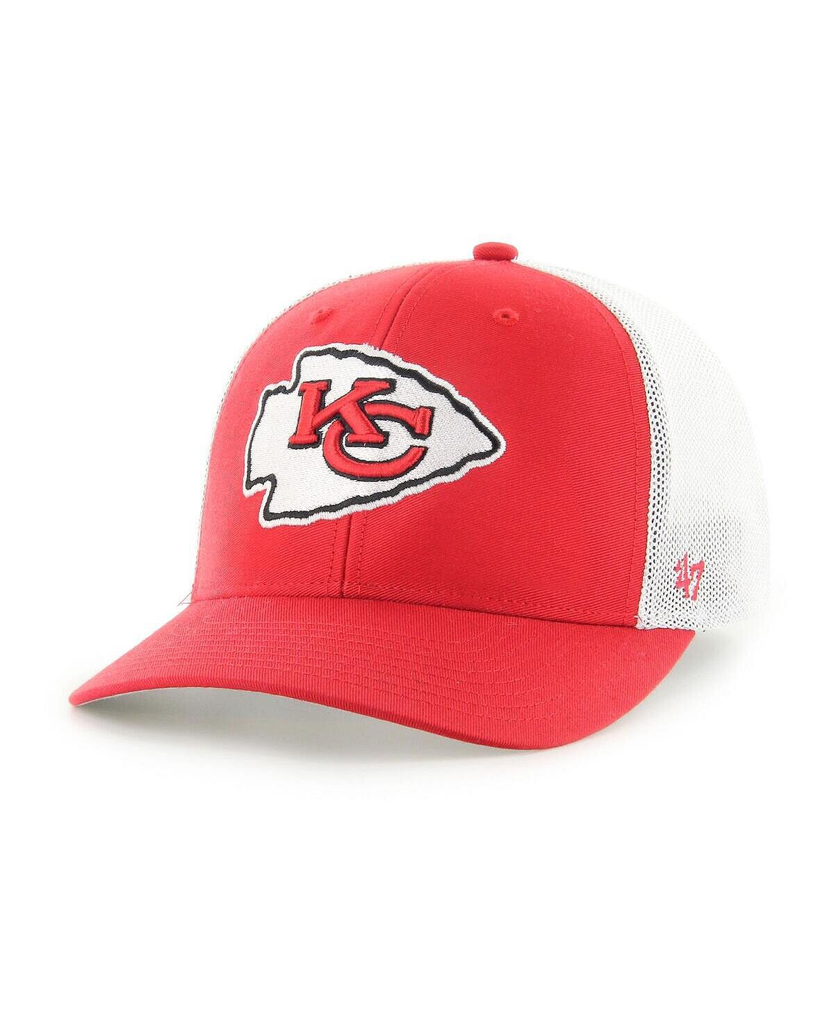 

Мужская красно-белая кепка Kansas City Chiefs Trophy Trucker Flex Hat '47 Brand