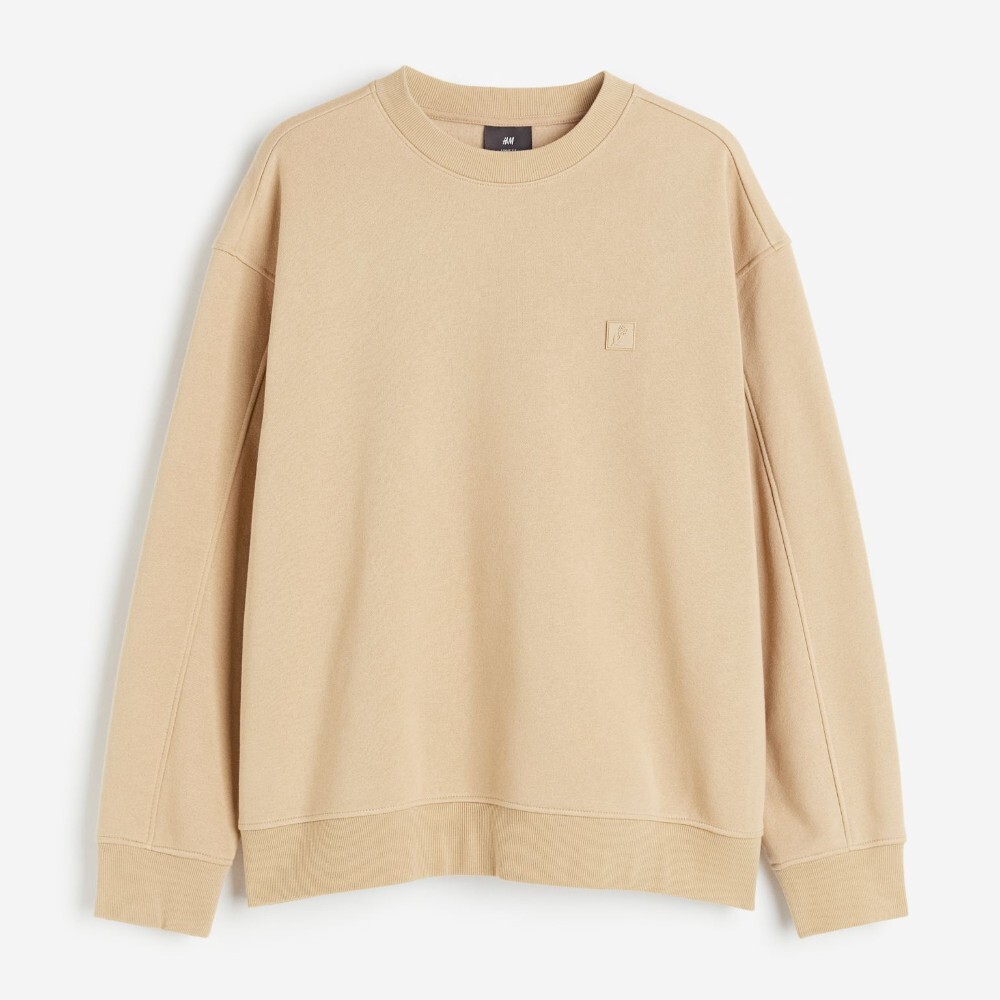 

Свитшот H&M Relaxed Fit Appliquéd, бежевый