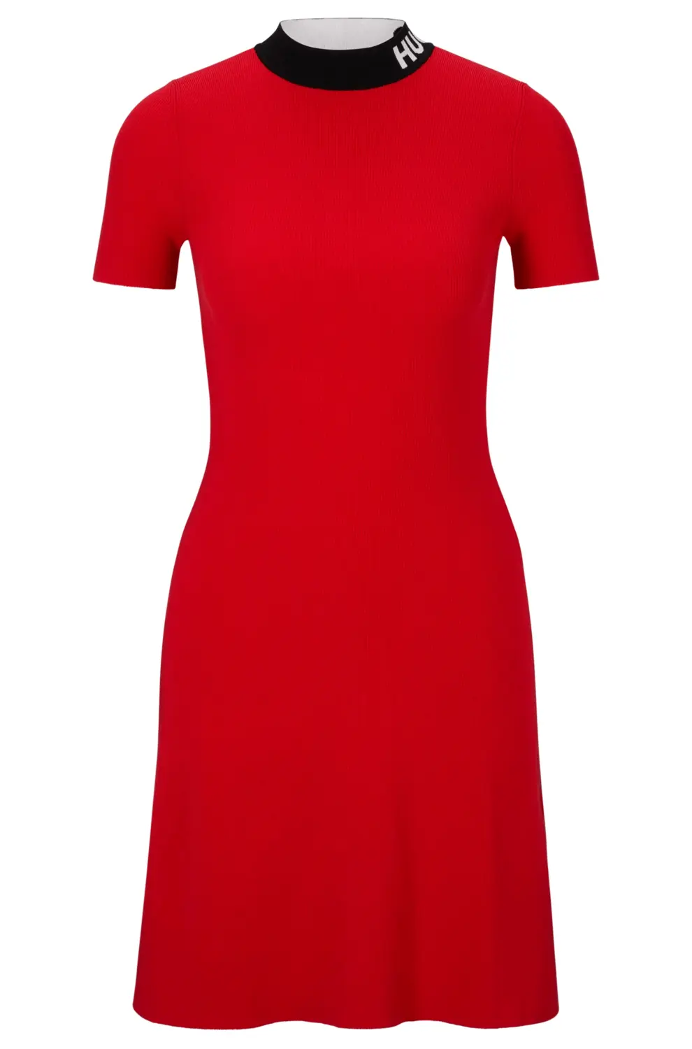 

Платье Hugo Short-sleeved Knitted With Logo Collar, красный
