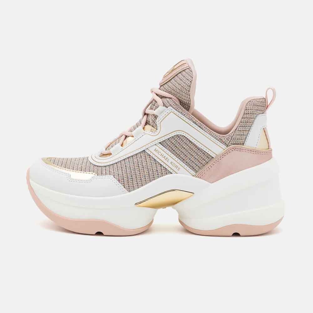 

Кроссовки Michael Kors Olympia Trainer, белый/розовый