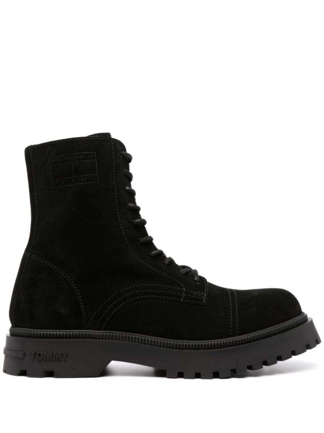 

Tommy Jeans lace-up suede boots, черный