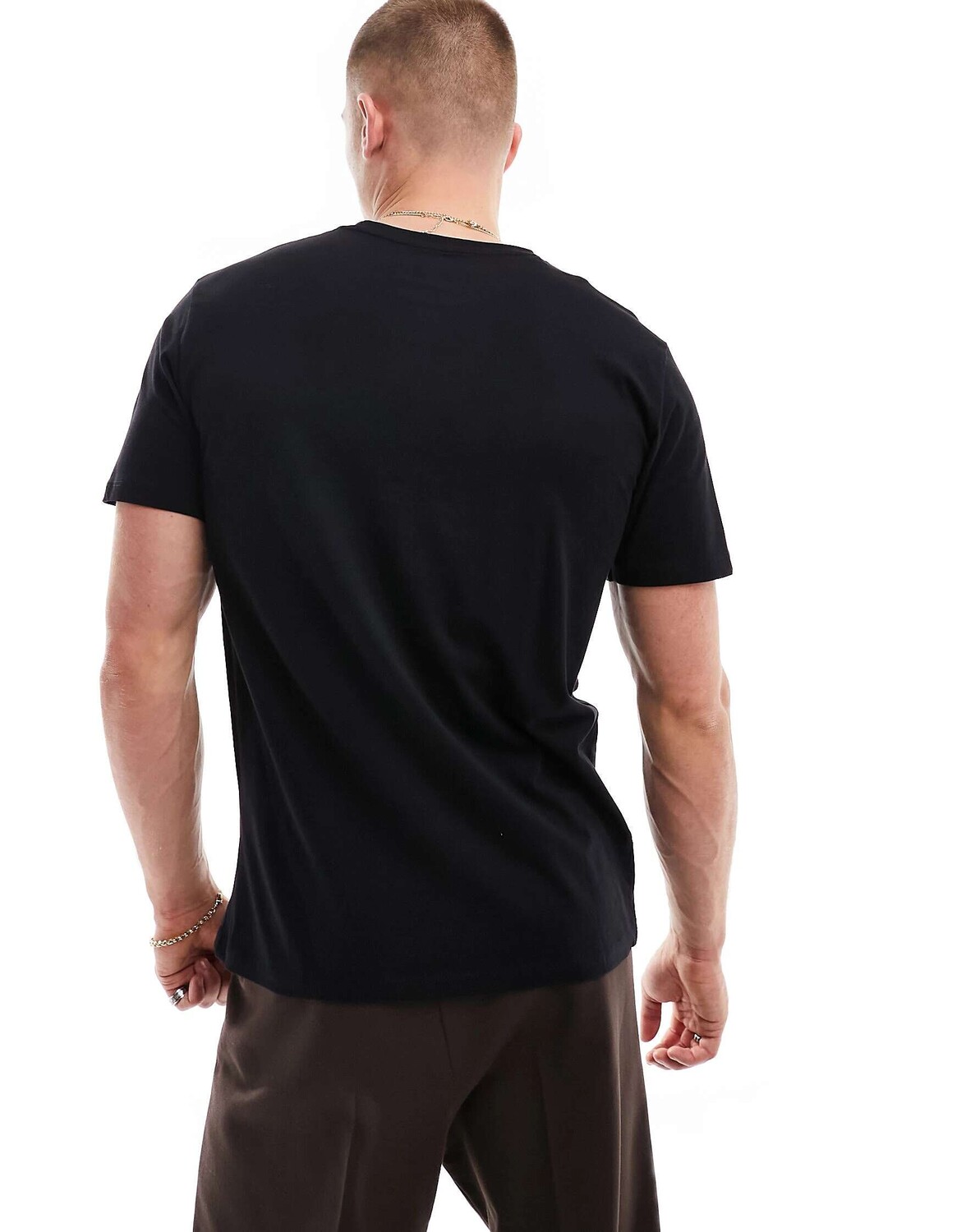 

Черная футболка с круглым вырезом Selected Homme, Черный