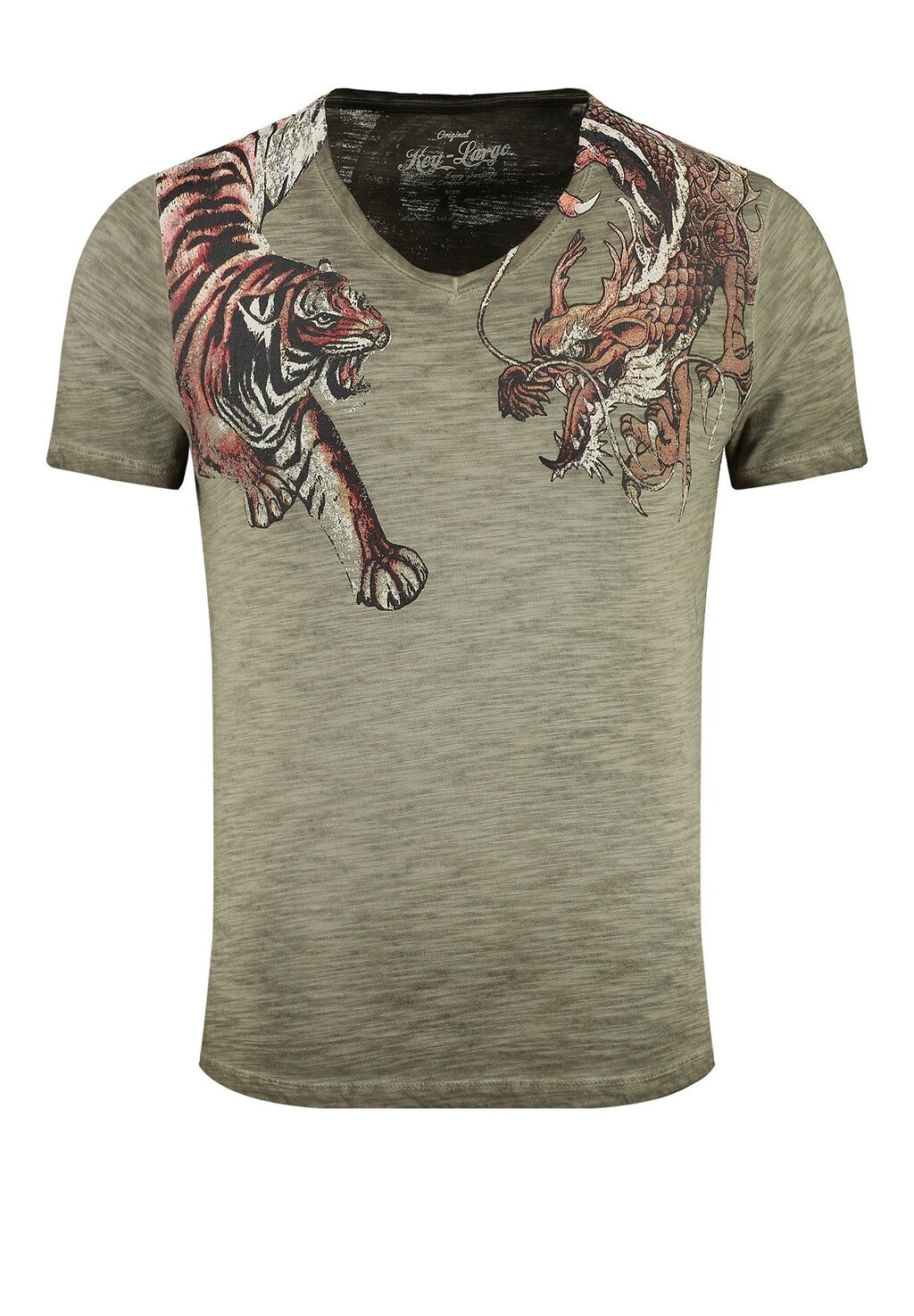 

Футболка с принтом MT DRAGON VNECK Key Largo, цвет mil.green