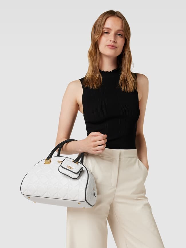 

Стеганая сумка для боулинга, модель MILDRED Guess, белый