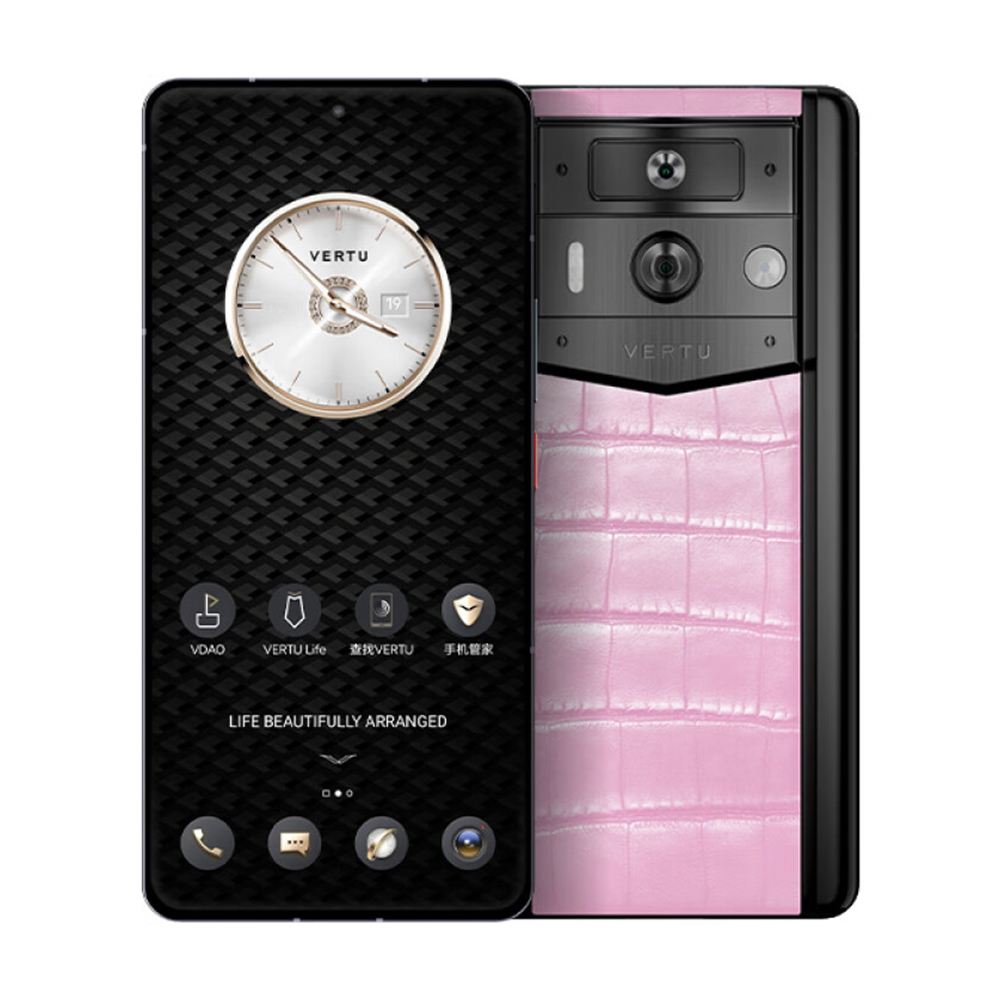 Смартфон Vertu Metavertu 2 Alligator, 12 ГБ/1 ТБ, 2 Nano-SIM, черный/розовый