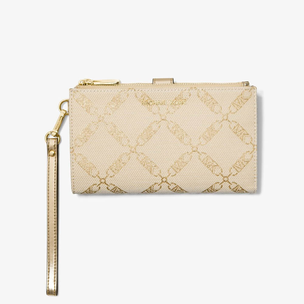 

Кошелек Michael Michael Kors Adele Metallic Empire Logo, бледно-золотой/бежевый