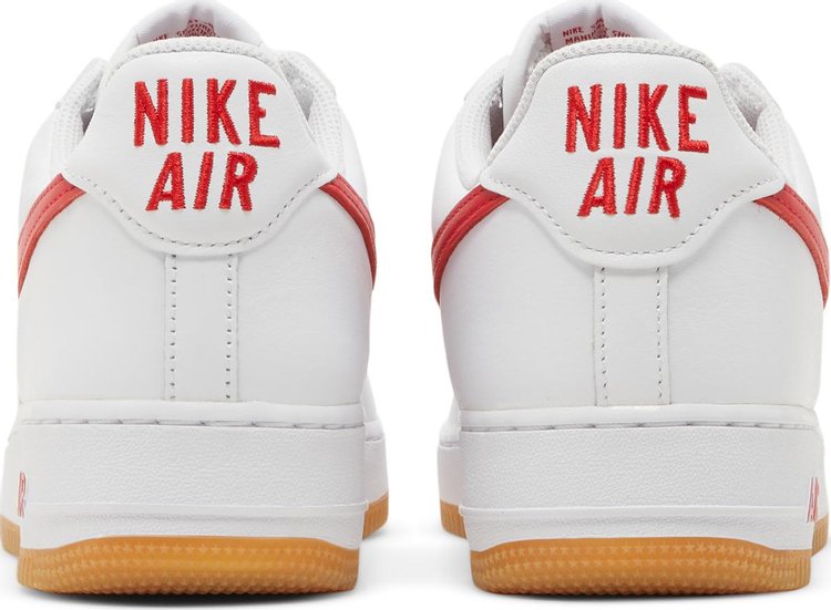 Air force 1 gum sole red best sale