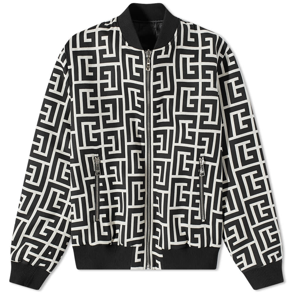 

Двусторонняя куртка-бомбер Macro Monogram Balmain, Серый