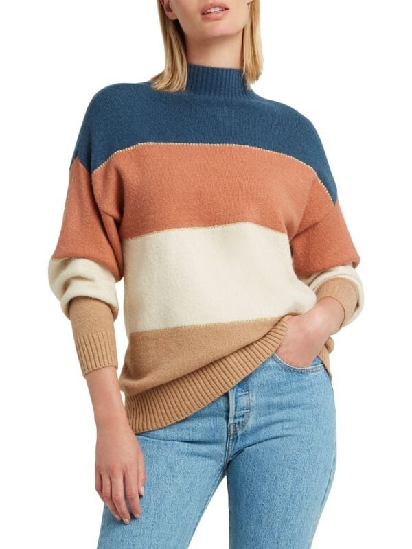 

Полосатый свитер H Halston Denim blue