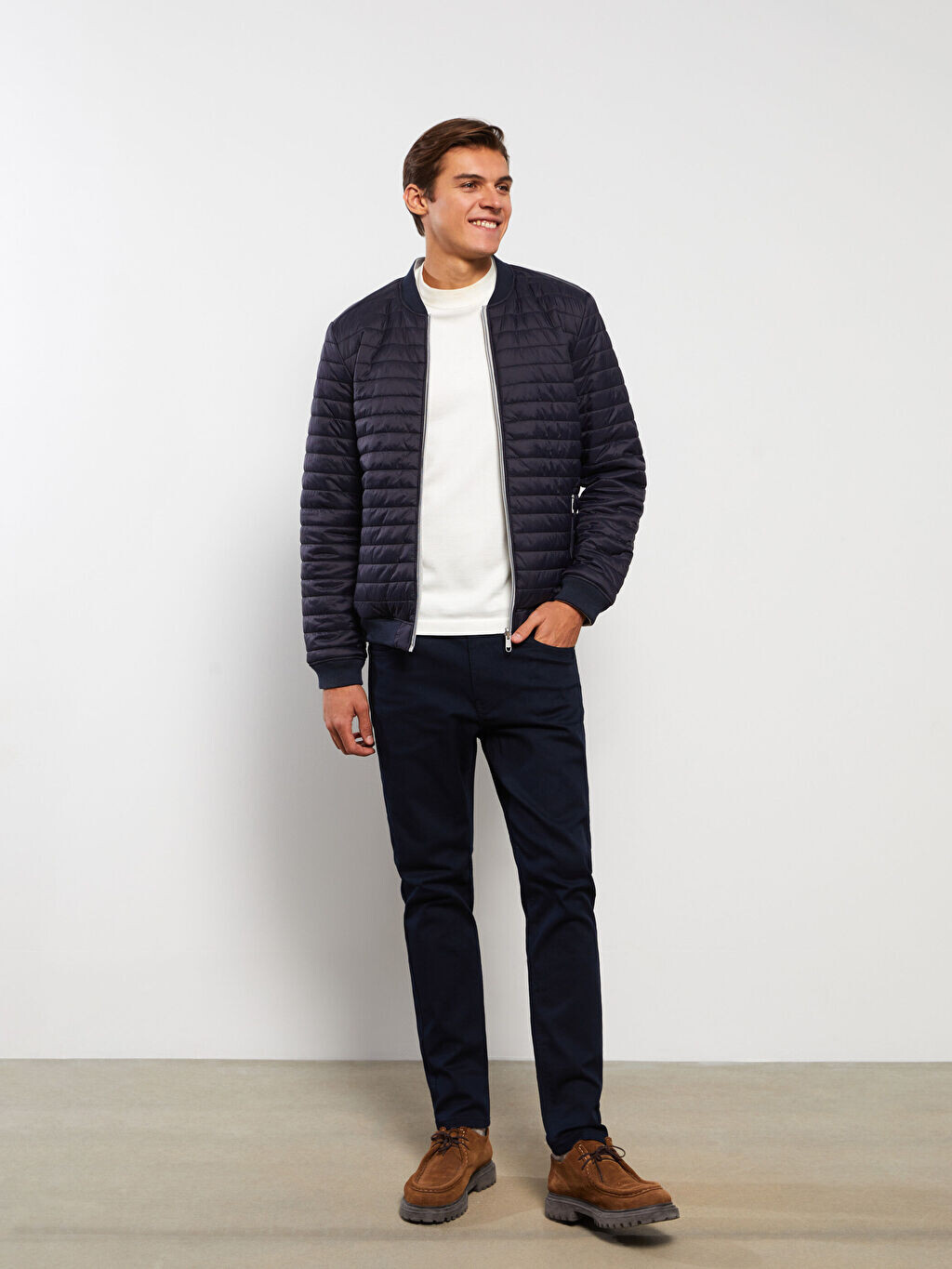 

Мужские брюки Slim Fit из габардина LCW Vision, Черный