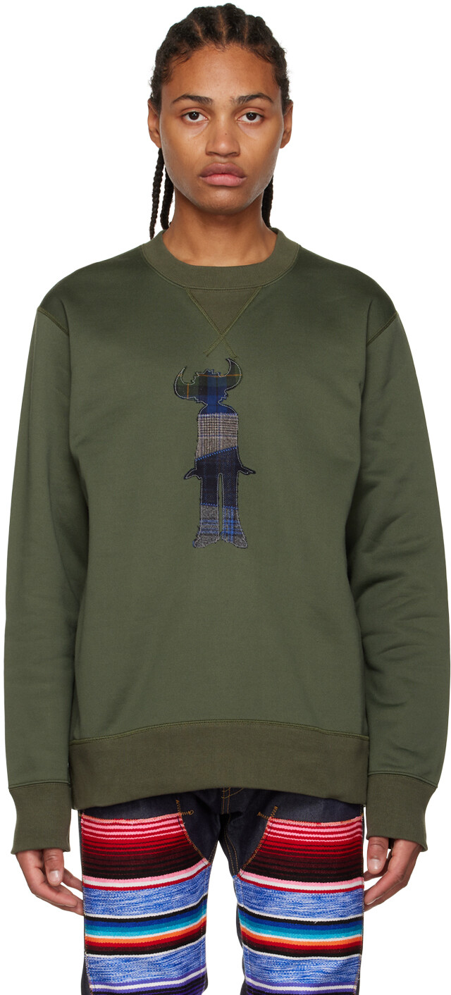 

Зеленый - Толстовка Comme des Garçons Edition с нашивками Junya Watanabe