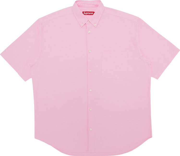 Рубашка Supreme Loose Fit Short-Sleeve Oxford 'Pink', розовый