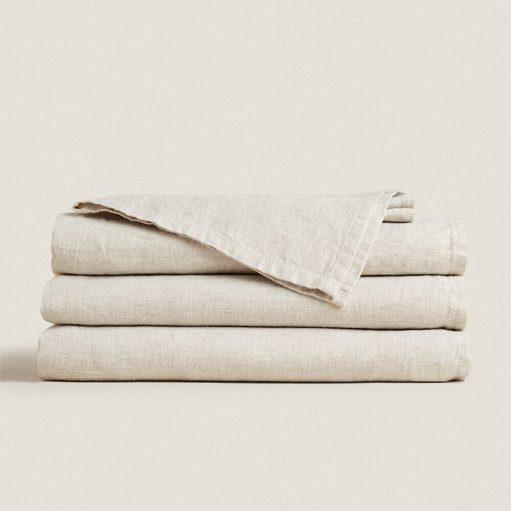 

Скатерть Zara Home Washed Linen, натуральный
