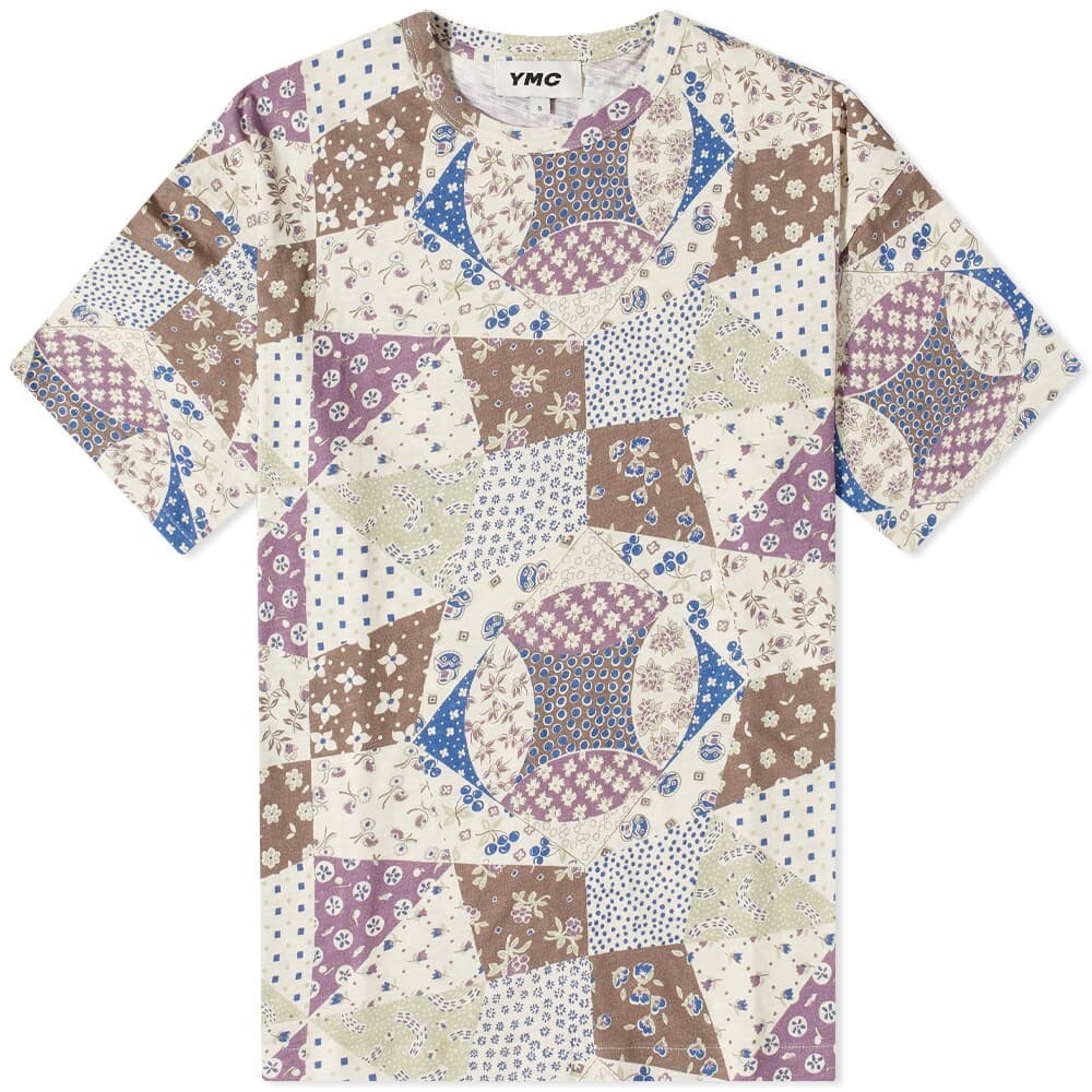 

Футболка YMC Patchwork Print Triple Tee