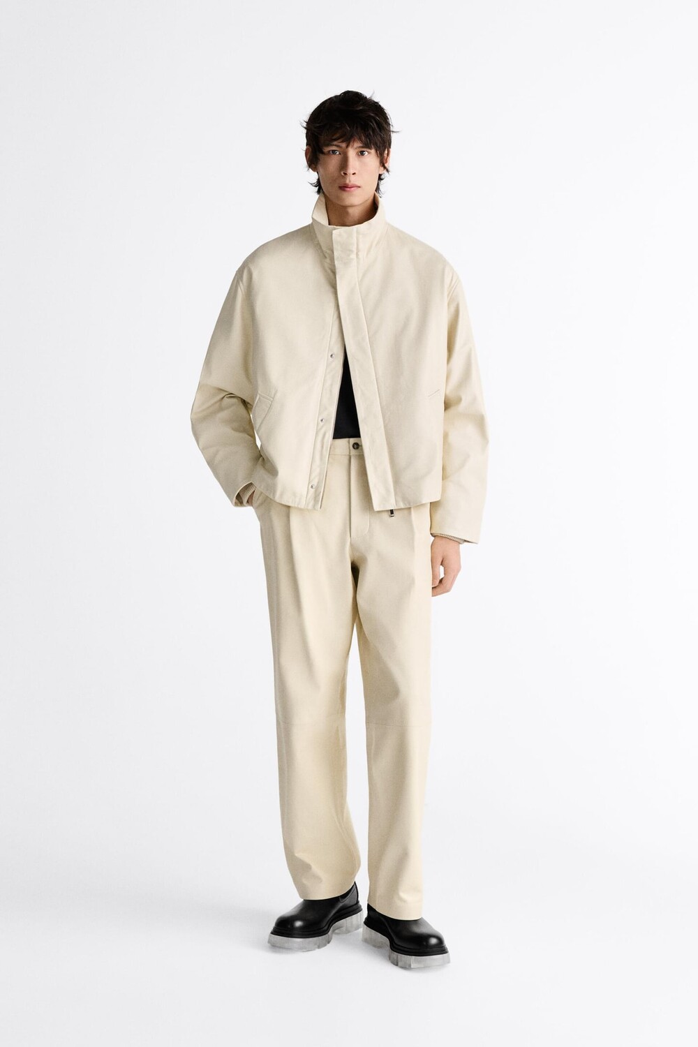 

Прозрачные ботинки ZARA, черный