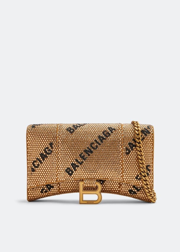 

Кошелек BALENCIAGA Hourglass chain wallet, золотой