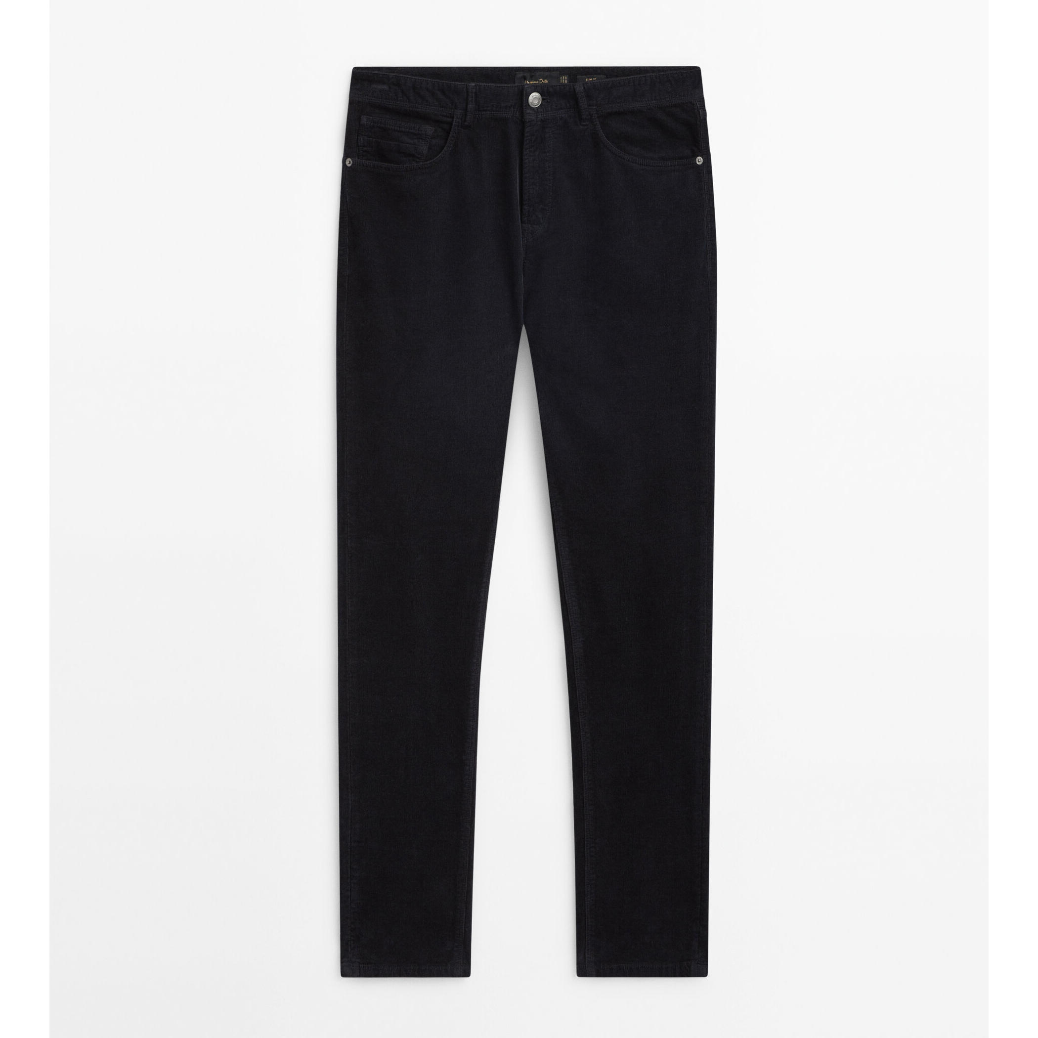 Джинсовые брюки Massimo Dutti Tapered-fit needlecord, темно-синий джинсовые брюки massimo dutti tapered fit needlecord темно синий