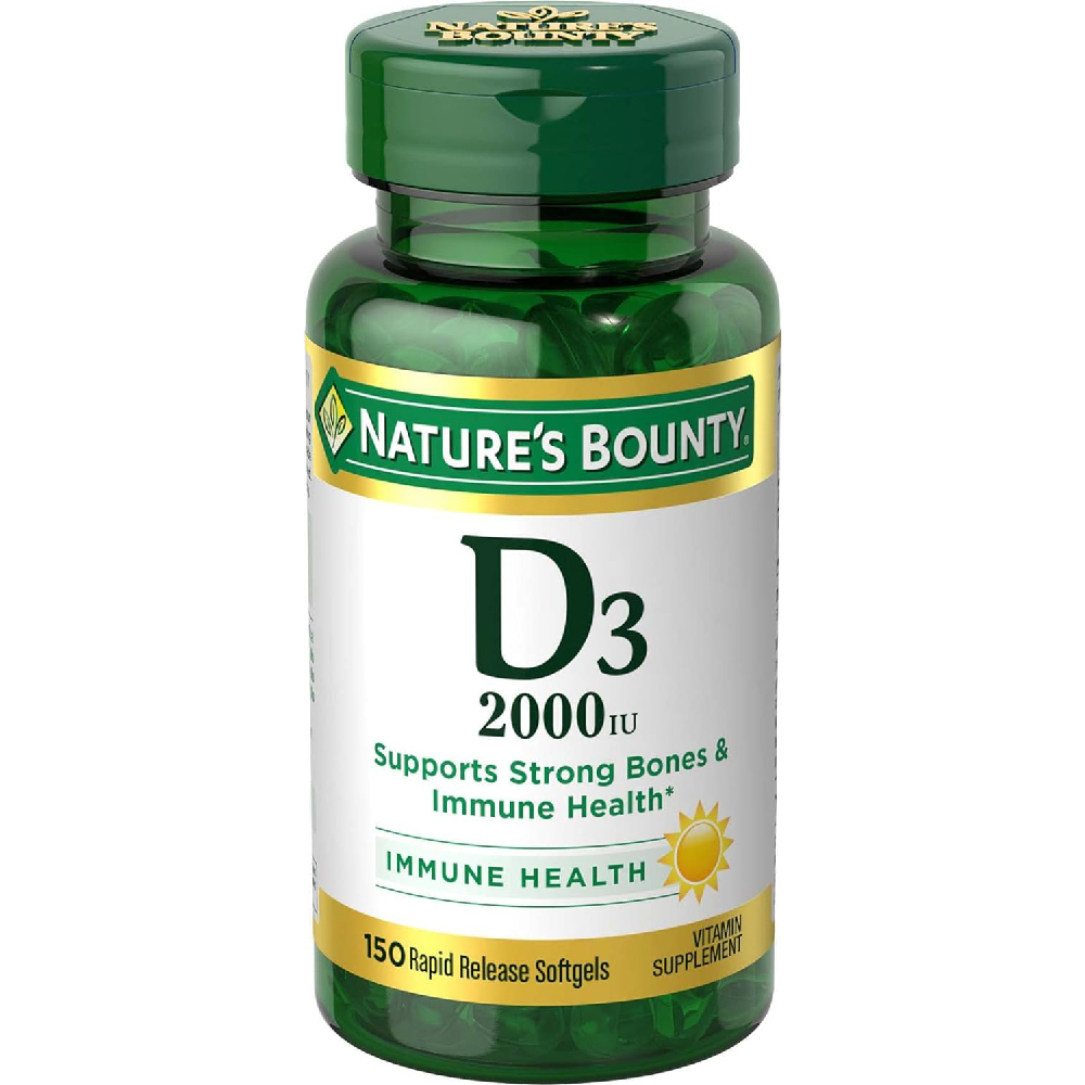 Витамин D3 Nature's Bounty 50 мкг (2000 МЕ), 150 капсул