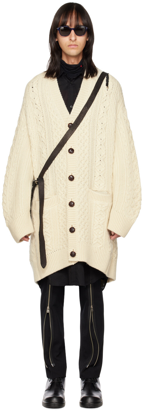 

Вязаный кардиган Off-White TAKAHIROMIYASHITA TheSoloist., Серый