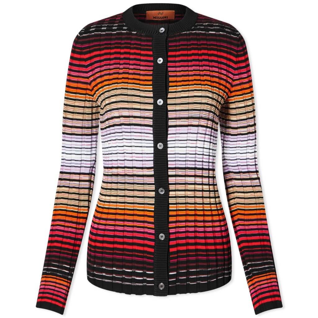 

Кардиган Missoni Knitted Stripe, красный/белый/черный
