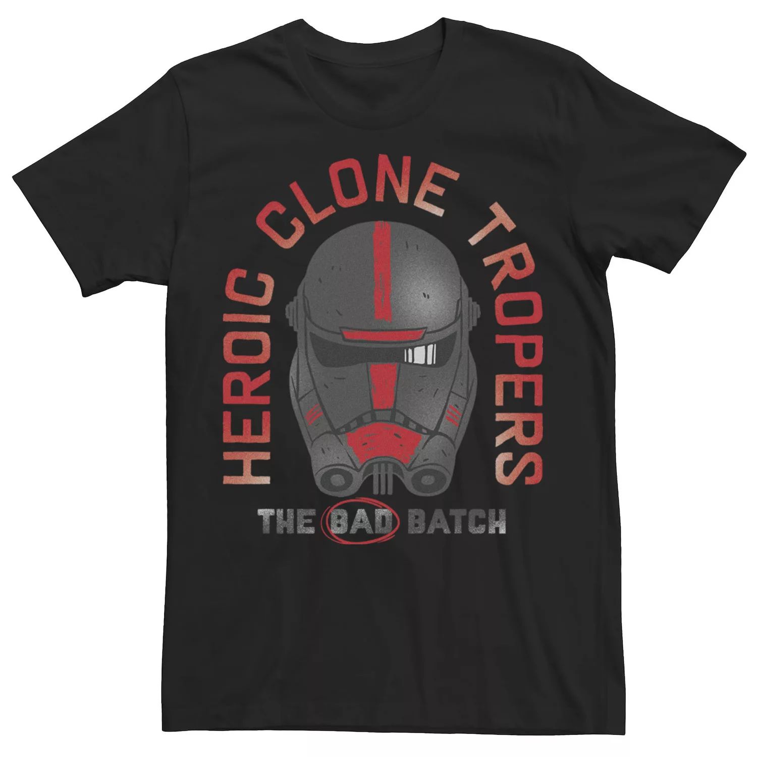 Мужская футболка со шлемом Star Wars The Bad Batch Heroic Clone Troopers Licensed Character